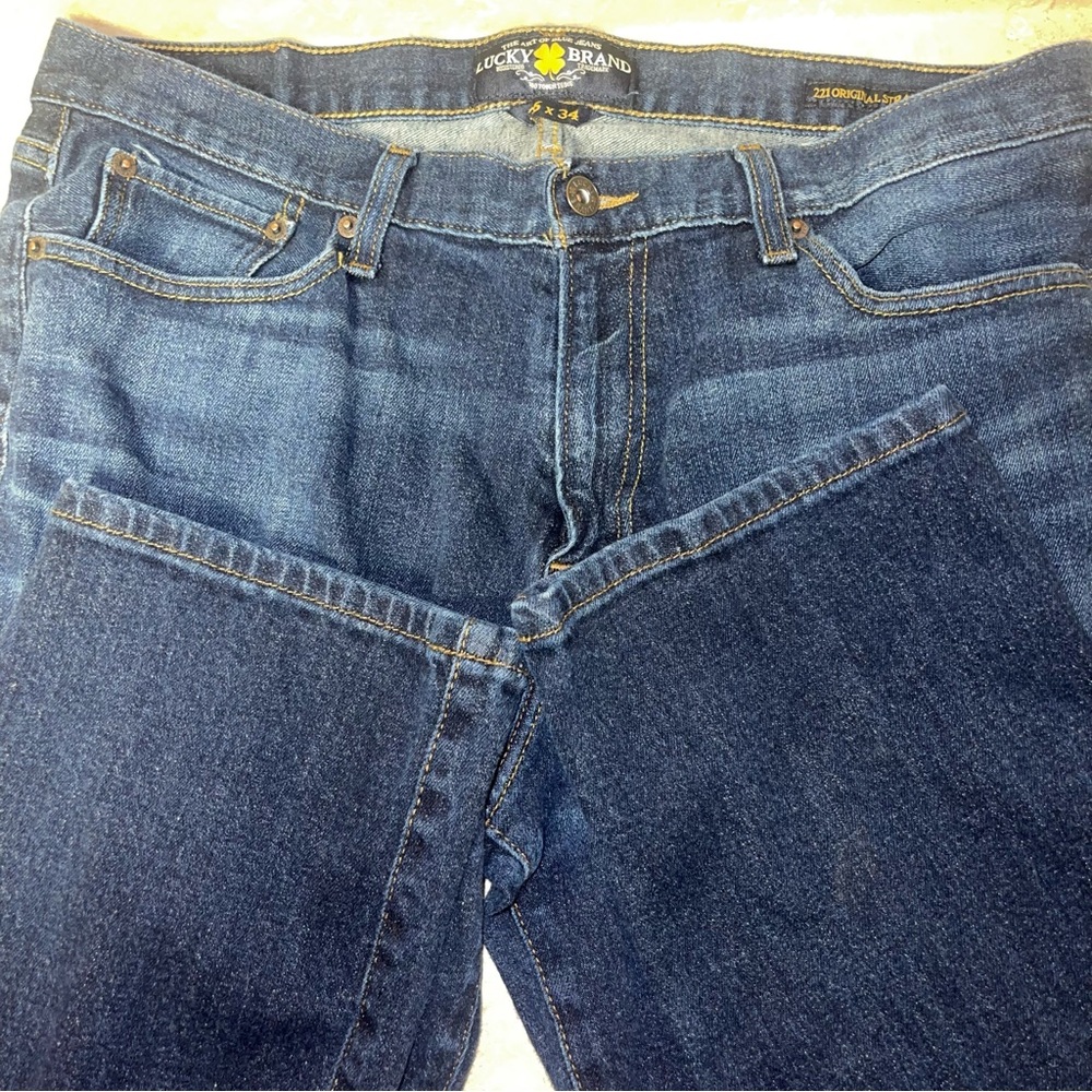 Lucky Brand Men's Jeans 36x34 Blue 211 Original Straight  Leg - Picture 6 of 11